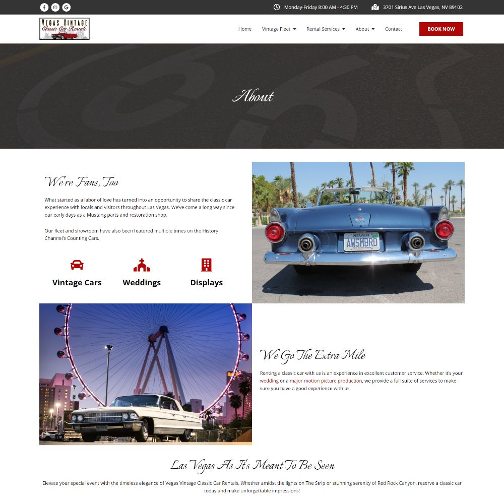 Vegas Vintage Classic Car Rentals