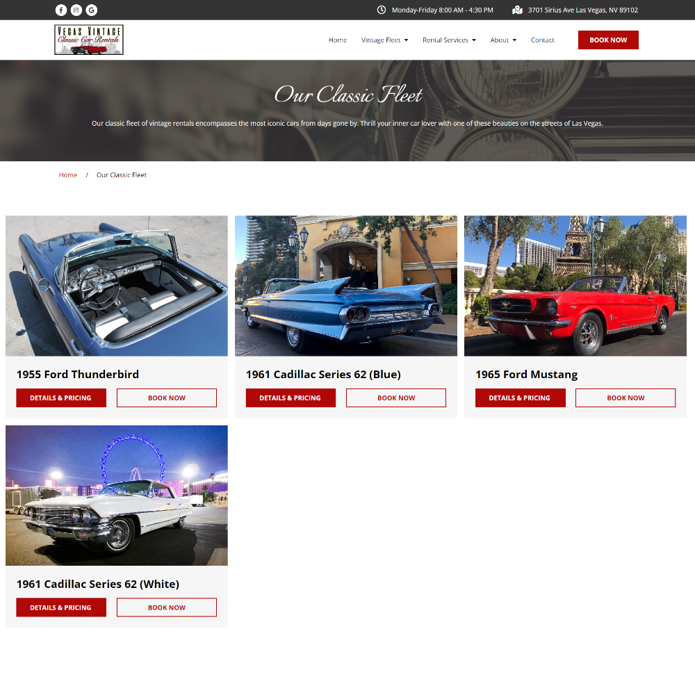 Vegas Vintage Classic Car Rentals