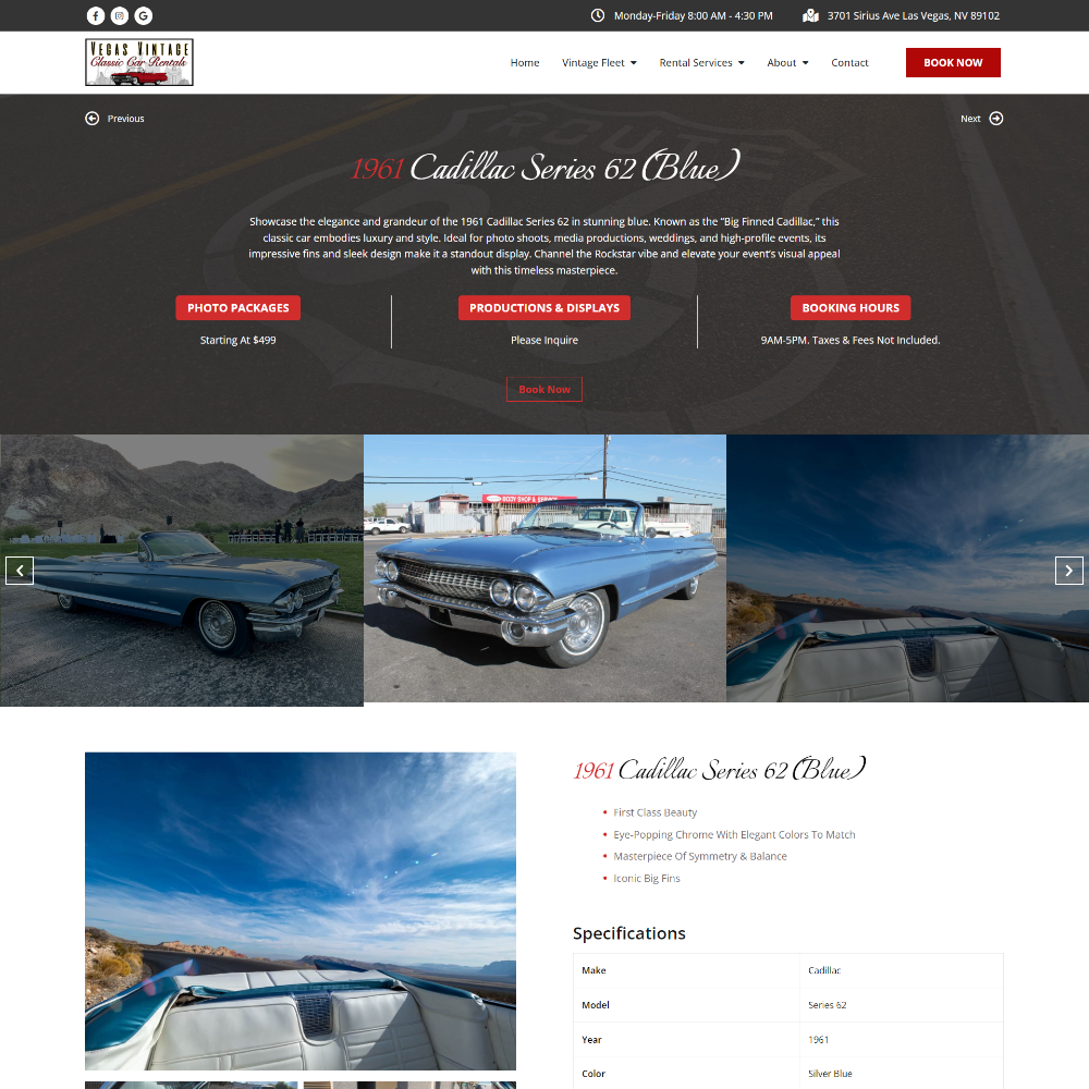 Vegas Vintage Classic Car Rentals