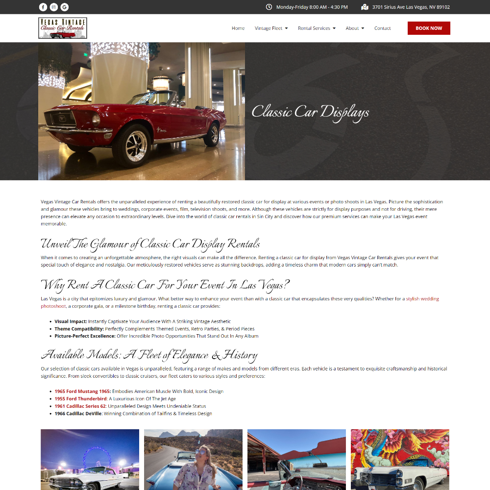 Vegas Vintage Classic Car Rentals