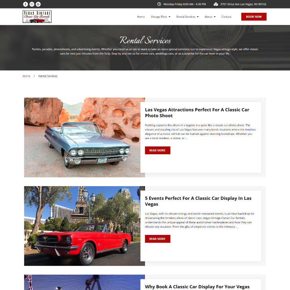 Vegas Vintage Classic Car Rentals